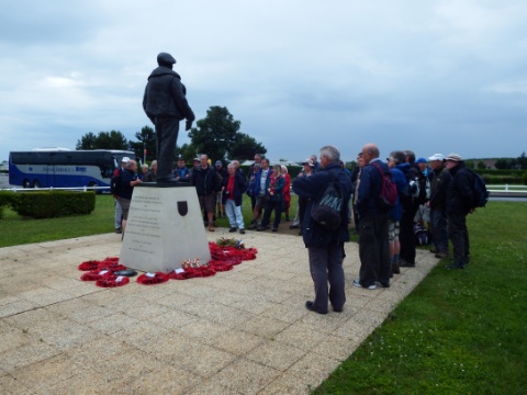 Being lectured by statue of Field Marshall Montgomery